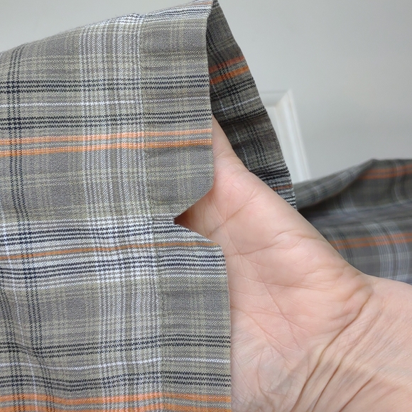 Men's Columbia Cotton SS Button Up Brown / Orange Plaid Lightweight Shirt 2XL - Picture 7 of 12